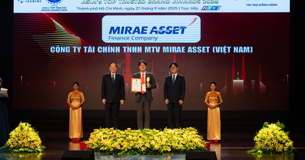 Tài chính Mirae Asset vinh dự nhận giải thưởng Top 10 Thương hiệu Uy tín Hàng đầu Châu Á 2025