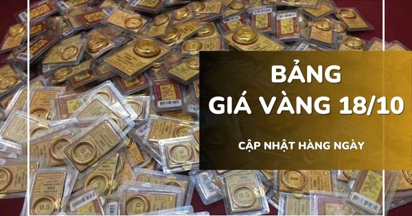 Bảng giá vàng hôm nay 18/10: Vàng SJC, nhẫn trơn và nữ trang quay đầu giảm mạnh