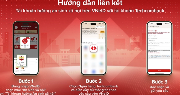 Techcombank chính thức kết nối với ứng dụng VNeID, hỗ trợ khách hàng nhận tiền an sinh xã hội an toàn và tiện lợi