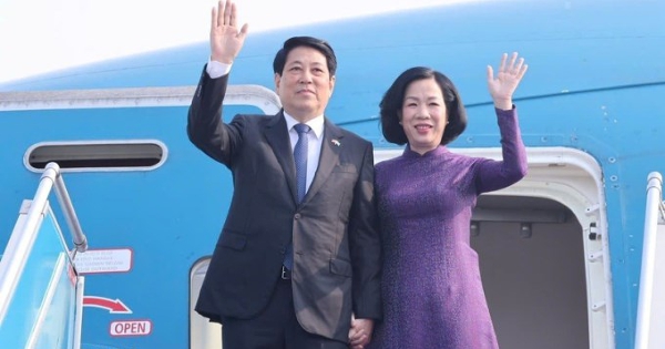 Chủ tịch nước Lương Cường lên đường công tác ở Mỹ