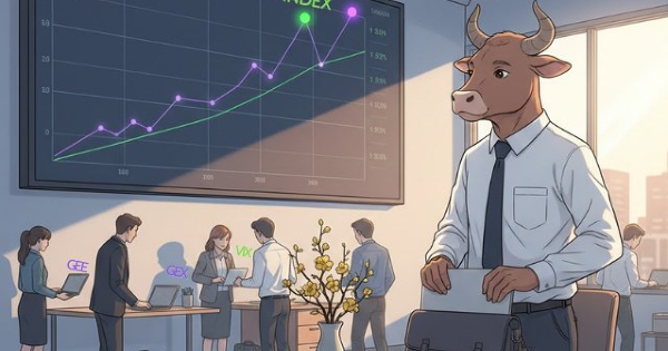 VN-Index tăng phiên thứ ba liên tiếp, khép lại năm Ất Tỵ trên 1.824 điểm