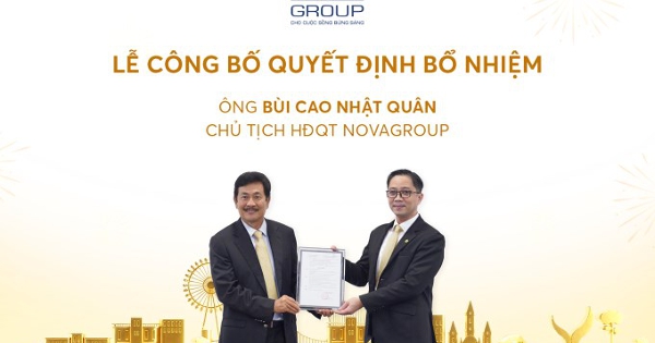 Ông Bùi Thành Nhơn chuyển giao vị trí Chủ tịch HĐQT NovaGroup cho con trai Bùi Cao Nhật Quân