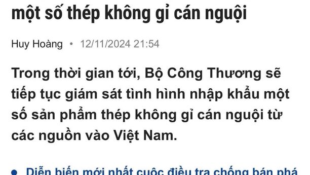 Tâm điểm thị trường 13/11/2024: Thép không gỉ cán NGUỘI