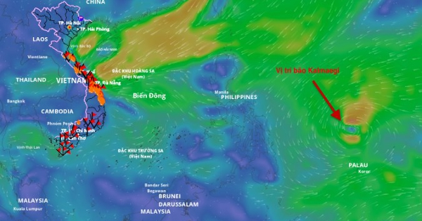 Bão Kalmaegi vào Biển Đông sẽ tăng cấp nhanh