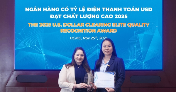 Sacombank nhận giải thưởng từ J.P Morgan - Khẳng định năng lực xử lý điện thanh toán quốc tế hàng đầu tại Việt Nam