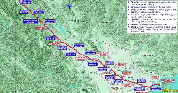 Sắp khởi công 5 nhà ga trên tuyến đường sắt Lào Cai - Hà Nội - Hải Phòng
