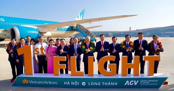 Sân bay Long Thành về đích, Vietnam Airlines, Vietjet và Bamboo Airways thực hiện ba chuyến bay đầu tiên
