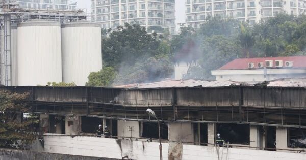 Cháy ở Nhà máy bia Hà Nội