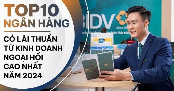 TOP 10 ngân hàng lãi nhiều nhất từ kinh doanh ngoại hối năm 2024