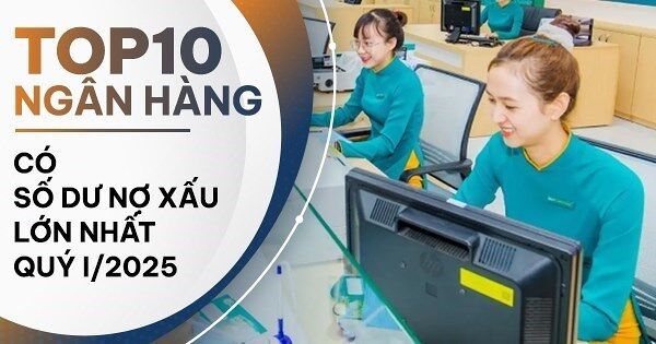 TOP 10 ngân hàng có số dư nợ xấu cao nhất quý I/2025: Phần lớn tăng hai chữ số