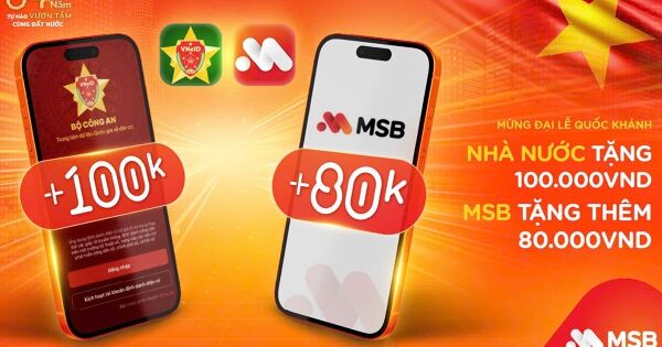 MSB tặng thêm 80.000 VND cho người dân liên kết tài khoản nhận an sinh xã hội nhân dịp 2/9