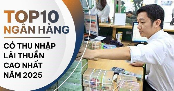 TOP 10 ngân hàng có thu nhập lãi thuần cao nhất năm 2025