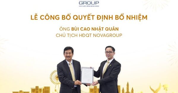Ông Bùi Thành Nhơn chuyển giao vị trí Chủ tịch HĐQT NovaGroup cho con trai Bùi Cao Nhật Quân