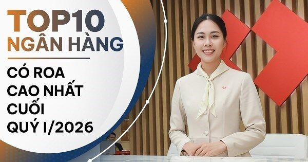 TOP 10 ngân hàng có ROA cao nhất cuối quý I/2026: Techcombank, VPBank dẫn đầu toàn ngành